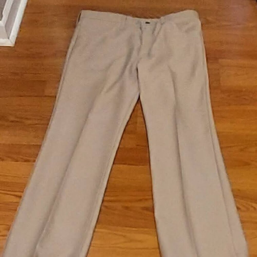 NWOT Wrangler Khaki Tan Twill Men's Pants 36" Western Boot Cut 40" Long Sharp